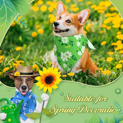 Weewooday 50 Pcs Spring Dog Bandanas Bulk - Image 2