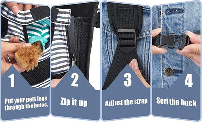 Dog Front Carrier Backpacks for Small Dogs, Legs Out Pet Carrier Sling Backpack - Image 3