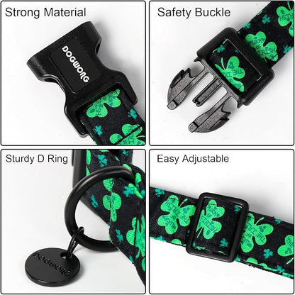 DOGWONG Black St. Patrick's Day Dog Collar - Image 3
