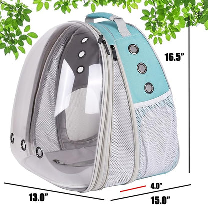 Front Expandable Cat Backpack Carrier, Fit up to 20 lbs, Space Capsule Bubble - Image 2