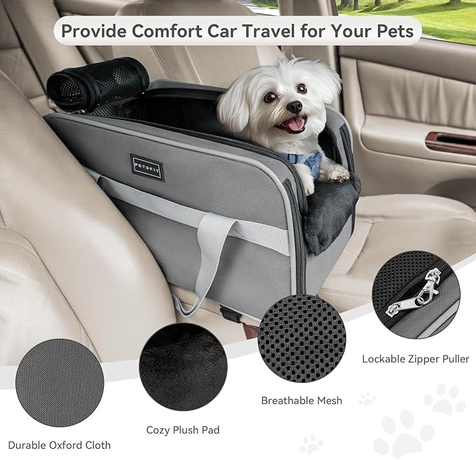 PETSFIT Multipurpose Center Console Dog Car Seat, Airline Approved Dog Car - Image 7