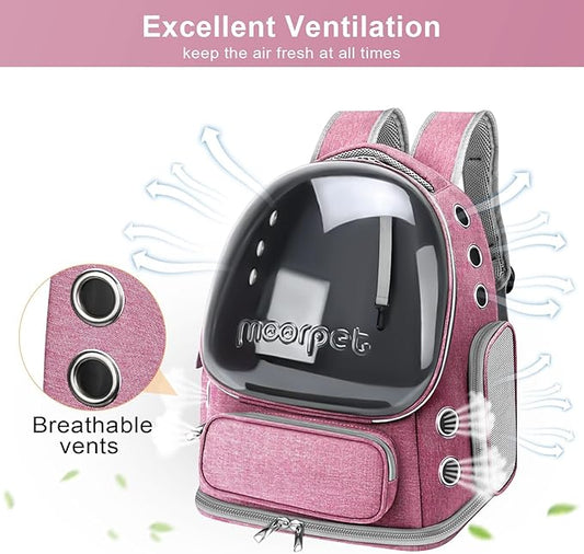 Cat Backpack Carrier, Breathable Cat Bubble Backpack Large Space Cat Carrier - Image 2