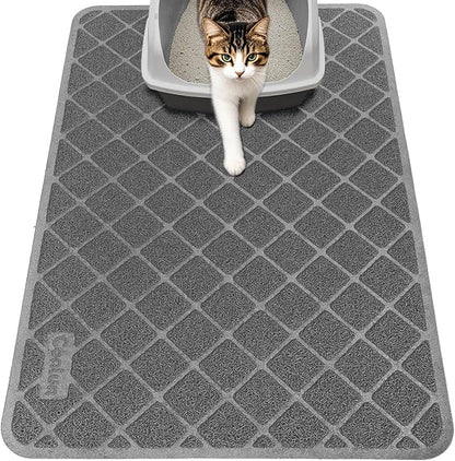 Cat Litter Mat Litter Trapping Mat, Less Waste Cat Litter Box Mat, Soft on by Conlun