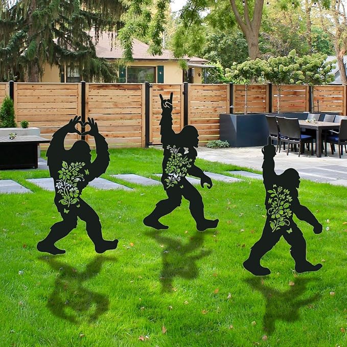 Bigfoot Metal Garden Stakes Yard Decor, Lawn Ornaments - Image 5