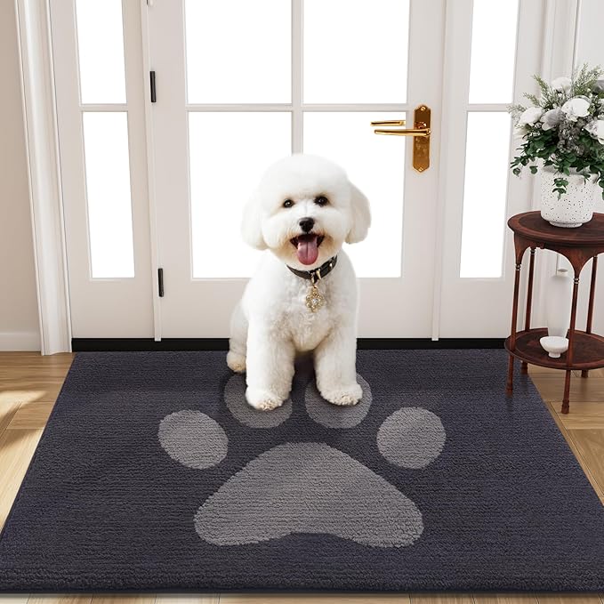 Buganda Dog Door Mat for Muddy Paws, Absorbent Dirt Trapper Non Slip Indoor by Buganda
