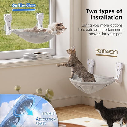 Cat Window Perch Cordless, Glow in The Dark & Stable Cat Beds- Breathable - Image 3