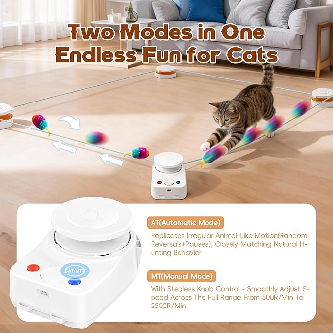 Interactive Cat Toy for Indoor Cats – Automatic Moving & Enrichment Toy for - Image 5