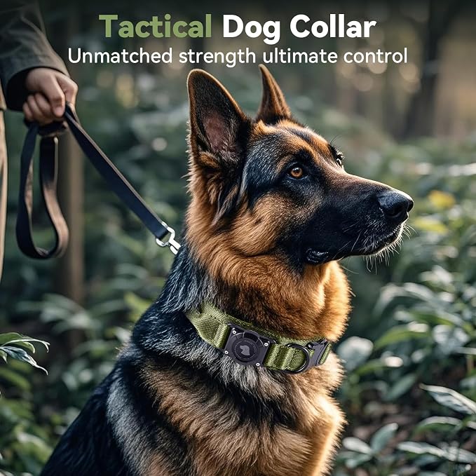 2025 Upgrade Waterproof AirTag Dog Collar, Military Tactical Dog Collar - Image 2