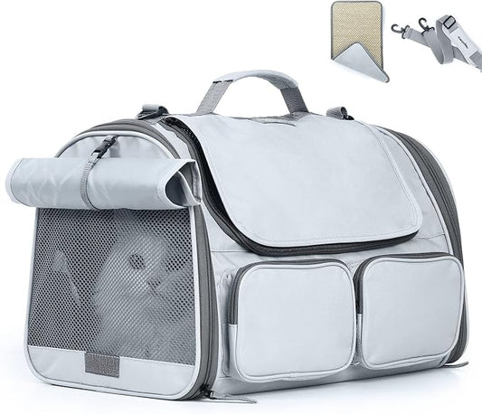 FUKUMARU Cat Carrier, Soft-Sided Small Dog Carrier, Large Cat Travel Bag by FUKUMARU