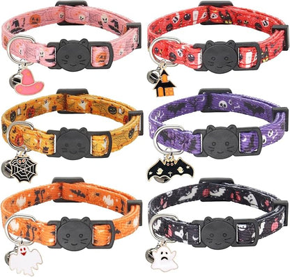 Halloween Cat Collar, Cotton 2 Pack Cat Collar - Image 6