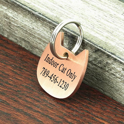 Ultra Joys Cat ID Tag Personalized Pet Tags, Durable Stainless Steel Small Pet - Image 3