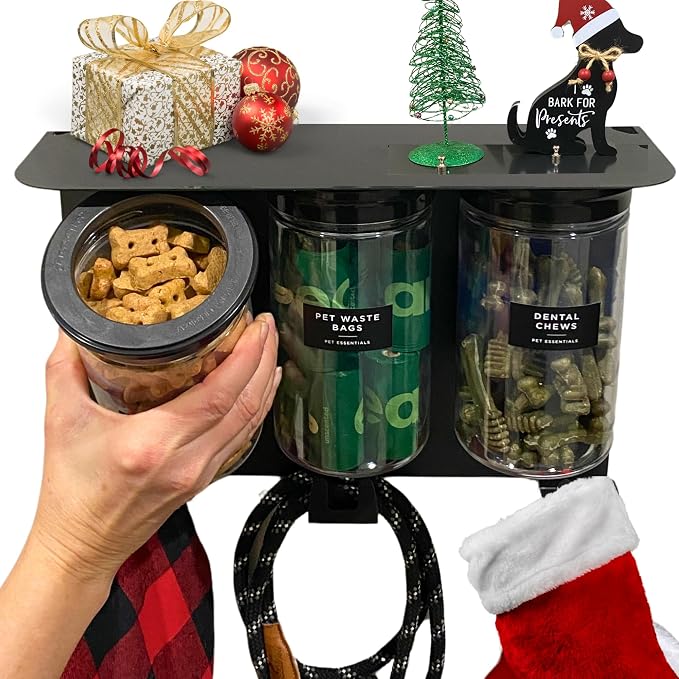 Dog Treat Holder For Wall Storage For Pets, Premium Pet Wall Organizer by Vascito