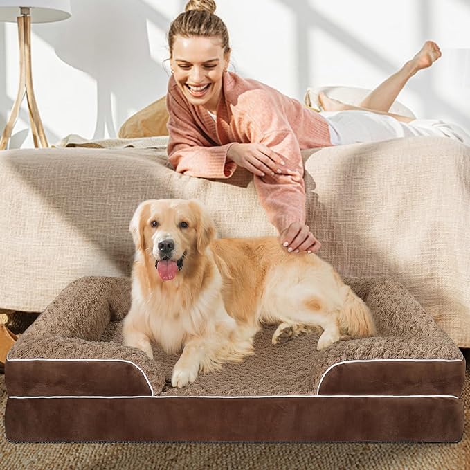 Orthopedic Dog Bed for Large Medium Sized, Washable Memory Foam Large Dog Bed - Image 7
