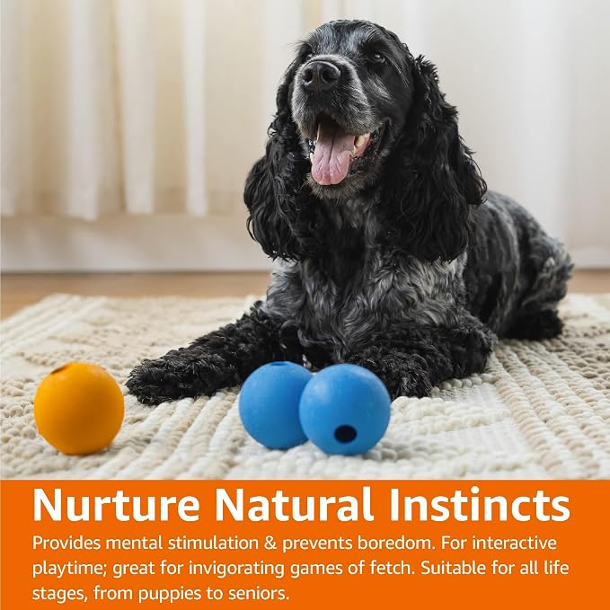 Amazon Basics Interactive Bouncy Supreme Durable Natural Rubber Dog Toy Balls - Image 7