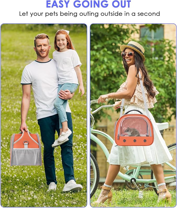 Bissap Bearded Dragon Travel Carrier, Portable Guinea Pig Carrier Bag Tortoise - Image 5