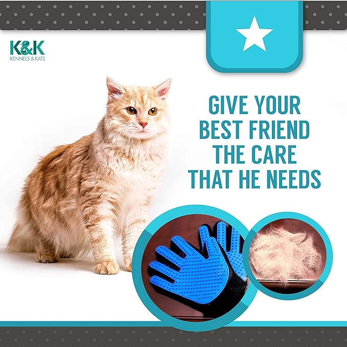 KENNELS & KATS Pet Grooming Gloves | Deshedding Glove - Image 6