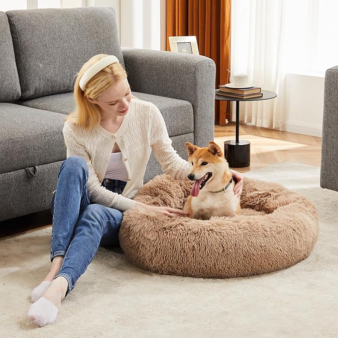 Sweetcrispy Donut Dog Bed, XL Large Round Calming Cat Bed - Image 7