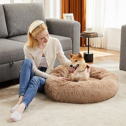 Sweetcrispy Donut Dog Bed, XL Large Round Calming Cat Bed - Image 7