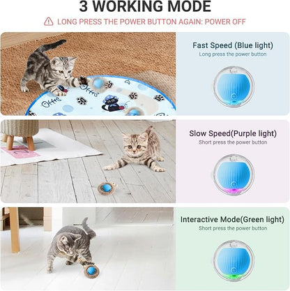 Interactive Cat Toys for Indoor Cats Automatic Motion Activated Moving Ball - Image 4