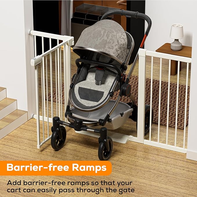 29.5-46" Magnetic Baby Gate for Stairs, Baby Safety Essentials, Auto Close Gate - Image 4