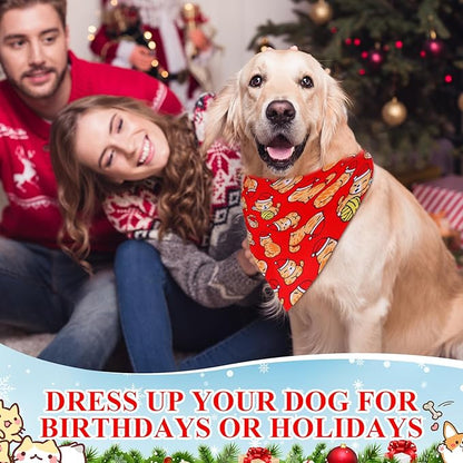 Sanwuta 120 Pcs Christmas Dog Bandanas Bulk Xmas Bandanas - Image 5