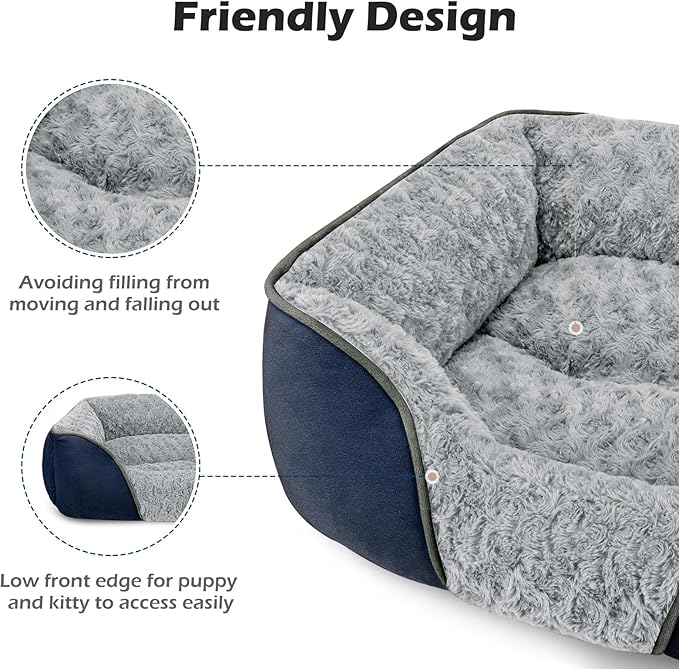 INVENHO X-Large Dog Bed Rectangle Washable Orthopedic Soft Calming Sleeping - Image 5