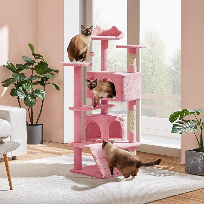 Yaheetech 54in Cat Tree Tower, Dangling Balls Cat Play House - Image 9