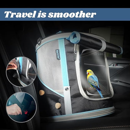 Small to Medium Bird Travel Carrier Cage, Portable Parrot Parakeet Cockatile - Image 7