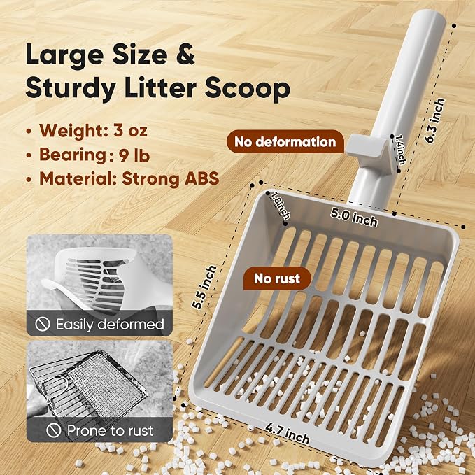 Large Cat Litter Scoop, Heavy-Duty Litter Scoop - Image 2