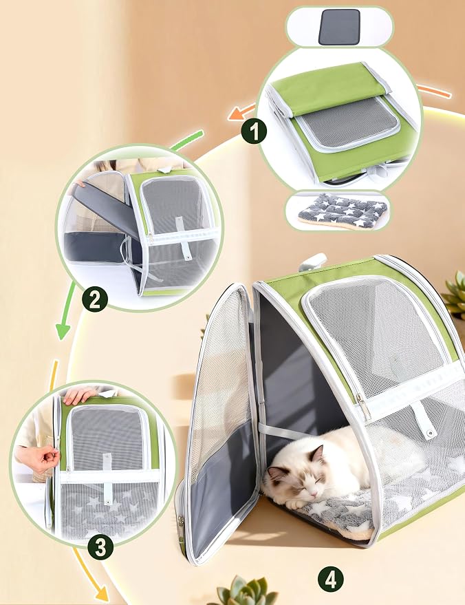 Green Cat Backpack Carrier - Image 6