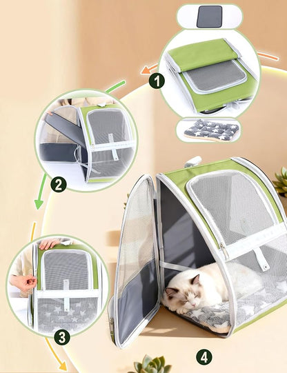 Green Cat Backpack Carrier - Image 6