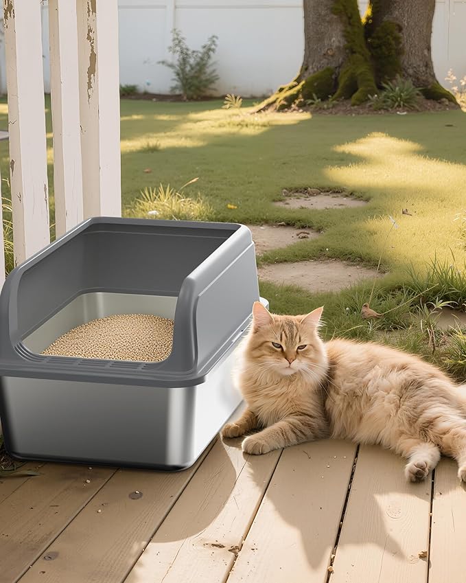 Stainless Steel Cat Litter Box, Metal Litter Box - Image 8