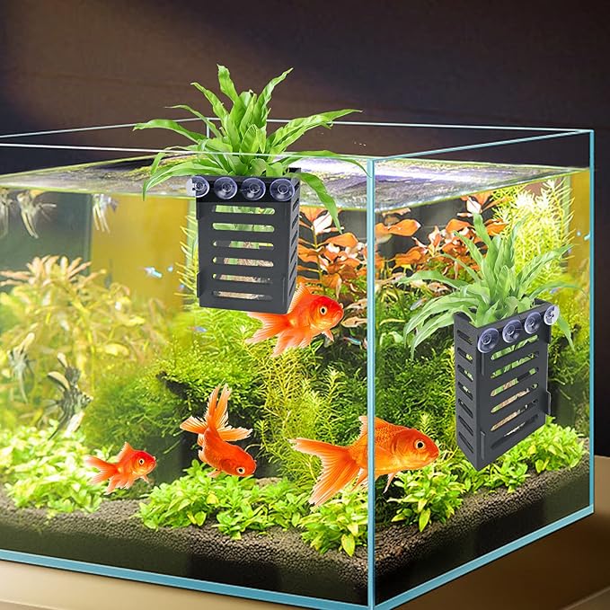 Aquarium Plant Holder 4 PCS Hanging Aquatic Plant Pot - Image 5