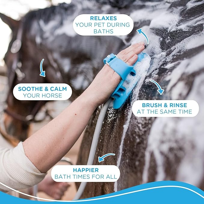 Aquapaw 5-in-1 Horse & Dog Bath Brush & Curry Comb - Image 4