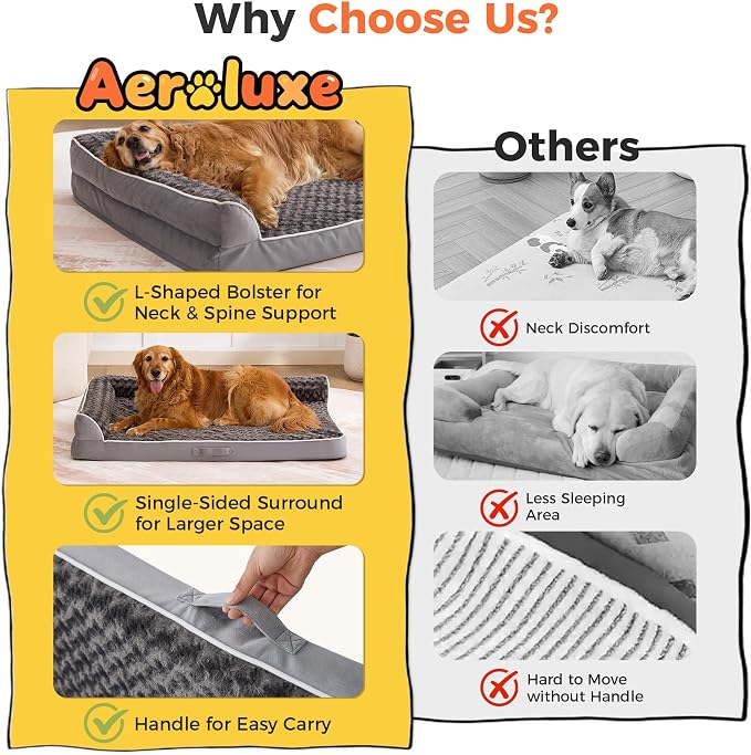 Dog Bed Large Sized Dogs, Orthopedic Dog Bed - Image 3