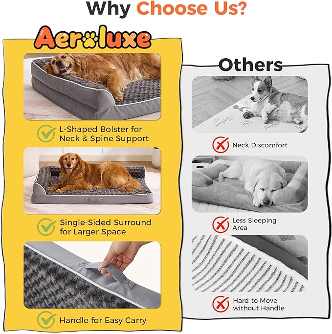 Dog Beds Large Sized Dogs, XL Orthopedic Dog Beds - Image 3