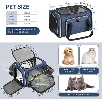 Premium Pet Carrier – Dog & Cat Travel Bag, Airline Approved, Soft-Sided Design - Image 5