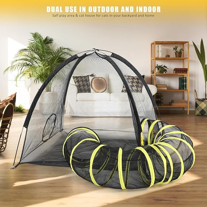 Outdoor Cat Enclosure with Circle Tunnel - Image 4