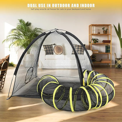 Outdoor Cat Enclosure with Circle Tunnel - Image 4