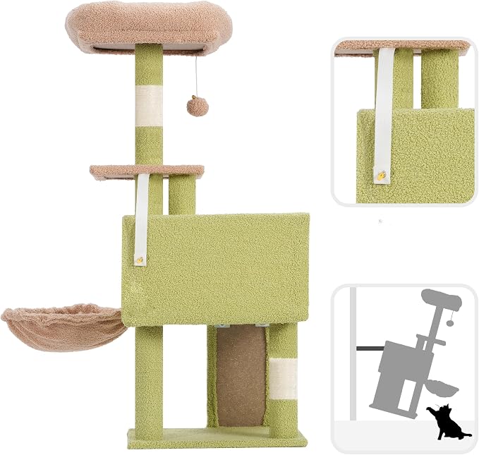 Cat Tree, 41.3" Cat Tower for Indoor Kittens - Image 8