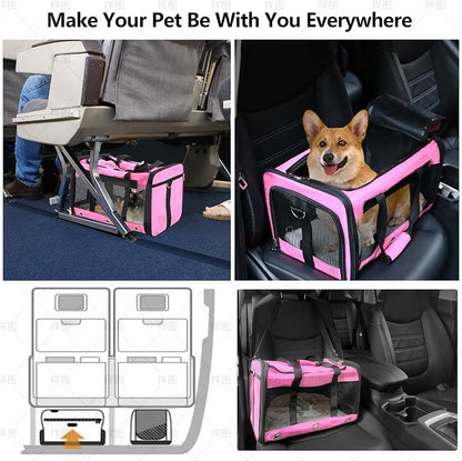 Soft Sided Cat/Dog Carrier, Collapsible Pets Travel Carriers - Image 7