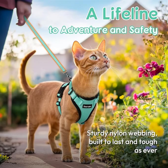 Dooradar Cat Harness and Leash Set, Escape Proof Safe Adjustable Kitten Vest - Image 8