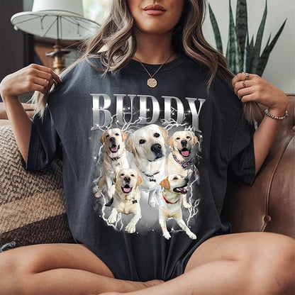 Custom Bootleg Rap Tee, Personalized Girlfriend Vintage Graphic T-Shirt - Image 5