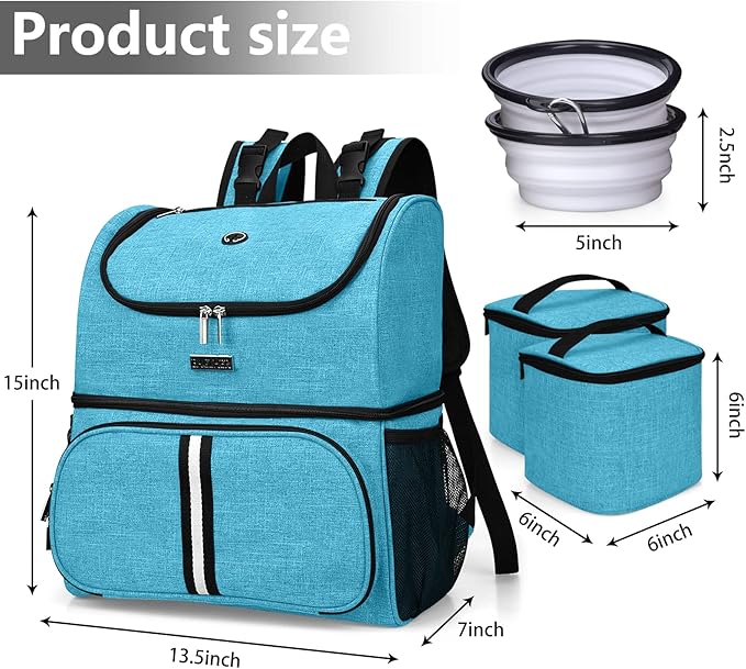 BAGLHER Pet Travel Bag, Double-Layer Pet Supplies Backpack, Pet Travel Backpack - Image 3