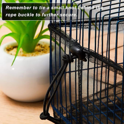 Shappy Large Bird Cage Seed Catcher, Bird Cage Cover Net Skirt Guard, - Image 6