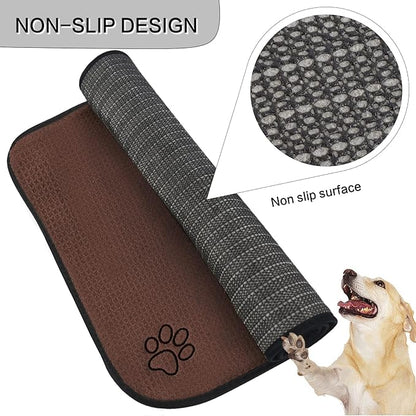 Sinland Microfiber Large Pet Food Mat Dog Feeding Mat Pet Bowl Mat - Image 3