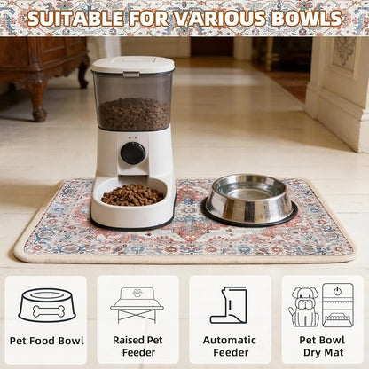 PUPTECK Dog Food Mat, Absorbent Pet Feeding Bowl Mat, Non-Slip Dog Mat - Image 7