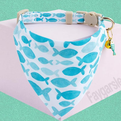 Faygarsle 2 Pack Fish Pattern Cat Collar Set - Image 3