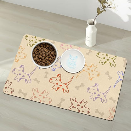 Pet Feeding Mat for Floors Waterproof Dog Mat for Food and Water Absorbent - Image 9