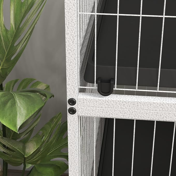 PawHut Metal Small Animal Cage, 5-Tiers Rolling Big Ferret Cage - Image 8
